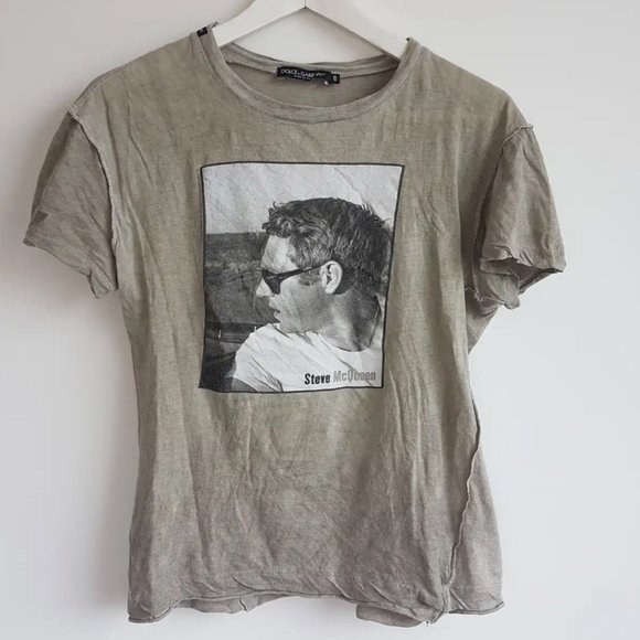 Dolce & Gabbana Other - Vintage Rare Dolce & Gabbana Steve McQueen Gray T-Shirt - 48